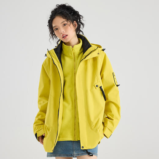 山系户外冲锋衣 三合一防风防水两件套 秋冬抓绒内胆徒步登山服国庆出游 商品图11