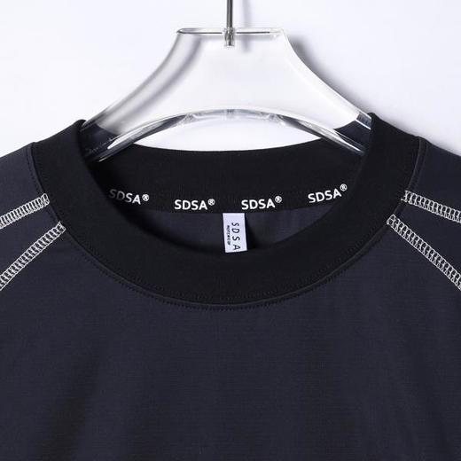 T4816SDSA男士秋冬新款痞帅男装舒适撞色明线刺绣标圆领长袖T恤百搭潮 商品图2