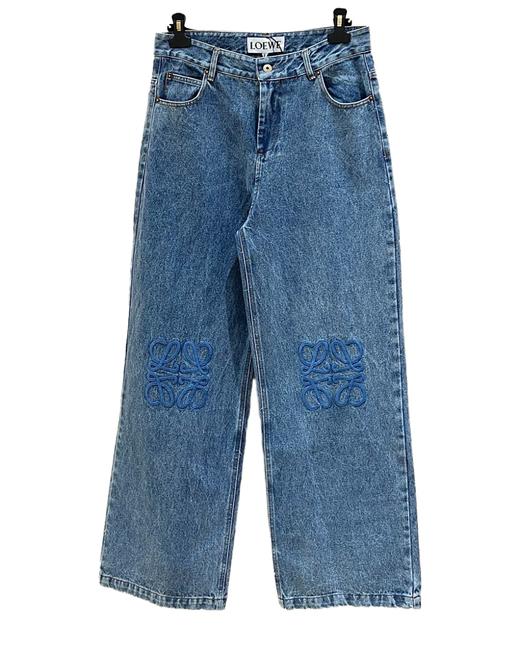 中性款刺绣做旧牛仔裤长裤014 商品图0