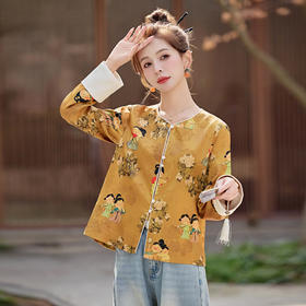 新中式国风复古提花外套2025秋季新款设计感小众百搭显瘦上衣潮SYY2712