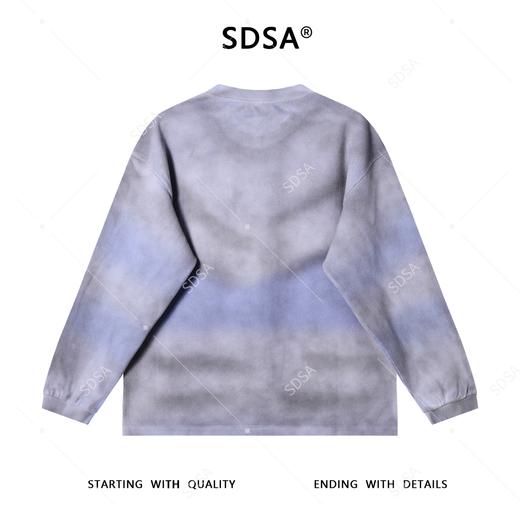 67728SDSA男士秋冬新款痞帅男装美式扎染肌理感圆领长袖T恤潮流慵懒风 商品图5