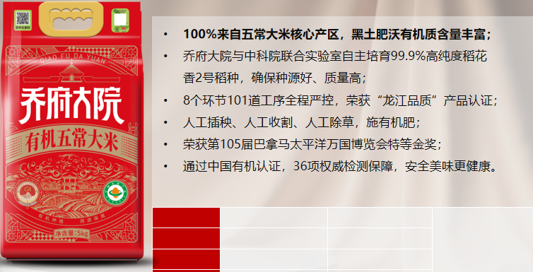 乔府大院有机五常大米