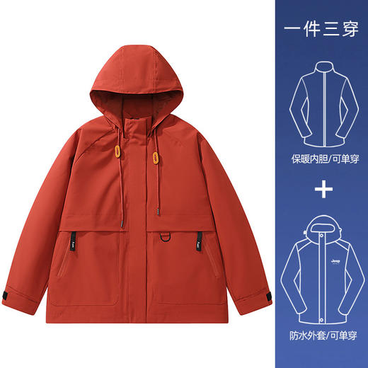 NASA黄亦玫同款冲锋衣套装 秋冬男女同款户外三合一户外登山穿搭户外出游 商品图11