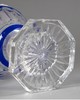 独角鹿西洋古董法国出品蓝彩装饰菱格纹水晶精雕古董花瓶艺术摆件 商品缩略图4