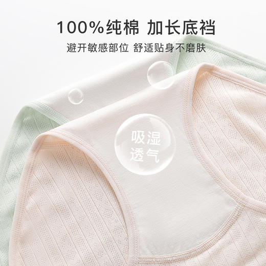 【3条装】抗HPV10A抑菌内裤女大码高腰收腹透气纯棉加长裆C-12高腰提花内裤 商品图8