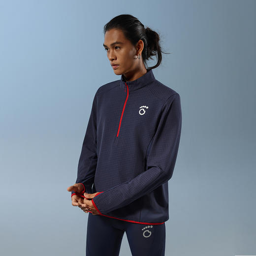 原创单品丨男子半开拉链方格外套 吸湿速干 蓄暖方格 内劲十足 增加摆臂活动度 多功能袖口 护手掌 看跑表 商品图3