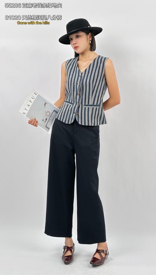 J55286#静谧亚麻老钱条纹马甲 商品图1