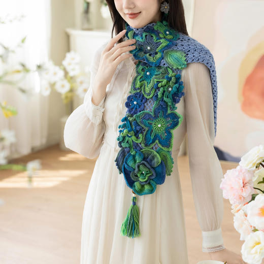 苏苏姐家灿灿围巾手工diy钩针编织羊毛线毛线团自制材料包 商品图1