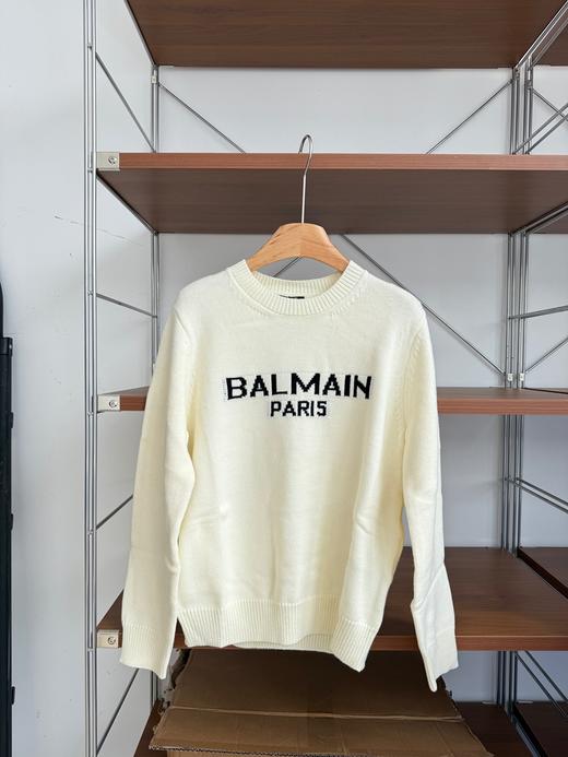 TY410-BALMAIN巴尔曼 FW23 字母提花休闲圆领长袖毛衣  (PG*MM) 9.10直播款 商品图3