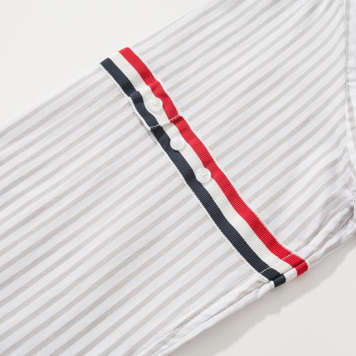 中性款纯棉条纹长袖衬衫022 商品图2