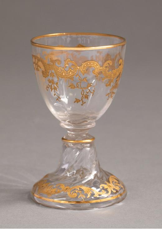 独角鹿西洋古董 法国著名水晶工坊圣路易出品24K描金修饰Micado花纹款精雕水晶酒具套件 商品图4