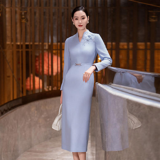 YBY Y489时尚气质端庄大气直筒修身连衣裙 商品图0