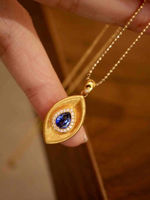 1.06克拉刻面蓝宝石吊坠 商品图1