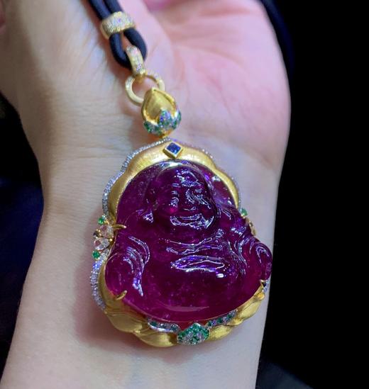 碧玺佛公吊坠项链 商品图2
