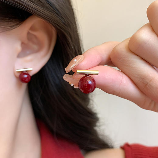 【YW】无忧购39元5件安可拉红高级感耳钉耳环合集（截单后3-5天发货) 商品图12