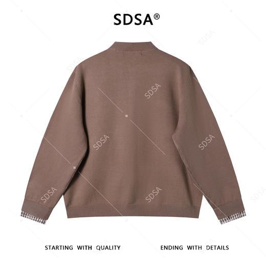 M053SDSA男士秋冬新款痞帅男装潮牌拼接假两件纽扣开衫针织衫百搭毛衣 商品图5