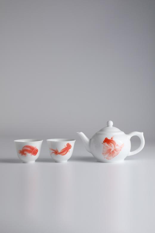 五福金鱼茶具套组（三头T鱼） 商品图1