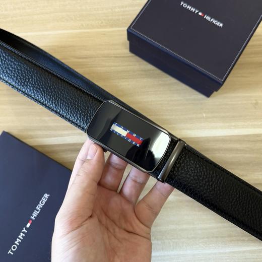 汤M自动扣荔枝纹牛皮皮带 商品图5