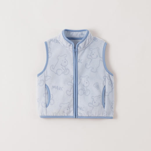 马克珍妮男女童趣味动物园摇粒绒小马甲2025年秋装新款551827 商品图3