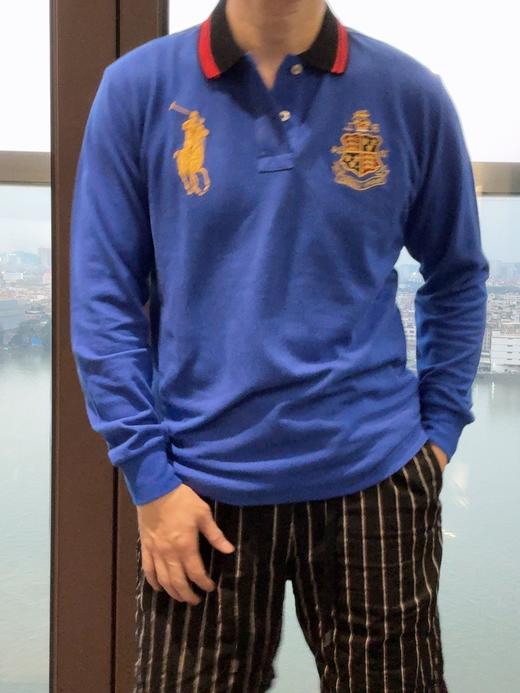 纯棉拉**家小马刺绣标长袖衫  打底Polo翻领衫 商品图4