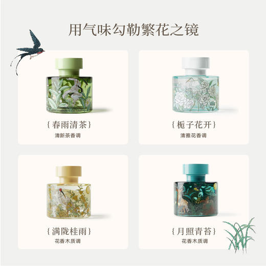 「下单两瓶赠礼袋+蜡烛」宋朝  繁花之境系列无火香薰 净化空气 120ml/瓶 商品图7