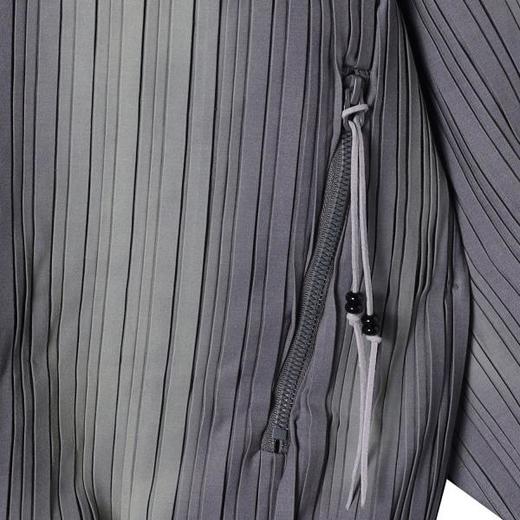 37939SDSA男士秋冬新款痞帅男装立领拉链夹克时尚条纹痞帅压皱外套上衣 商品图3