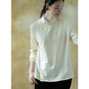 牧衣游原创 丝棉净色衬衫新款宽松质朴斜襟复古东方百搭衬衣 知余 商品缩略图2