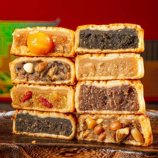 【铁棍山药无蔗糖月饼】中秋高档礼盒装 传统五仁大月饼木糖醇月饼  商品图3