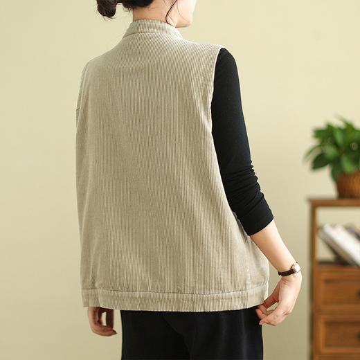 GYH 9508灯芯绒马甲外套大码休闲无袖马夹 商品图3