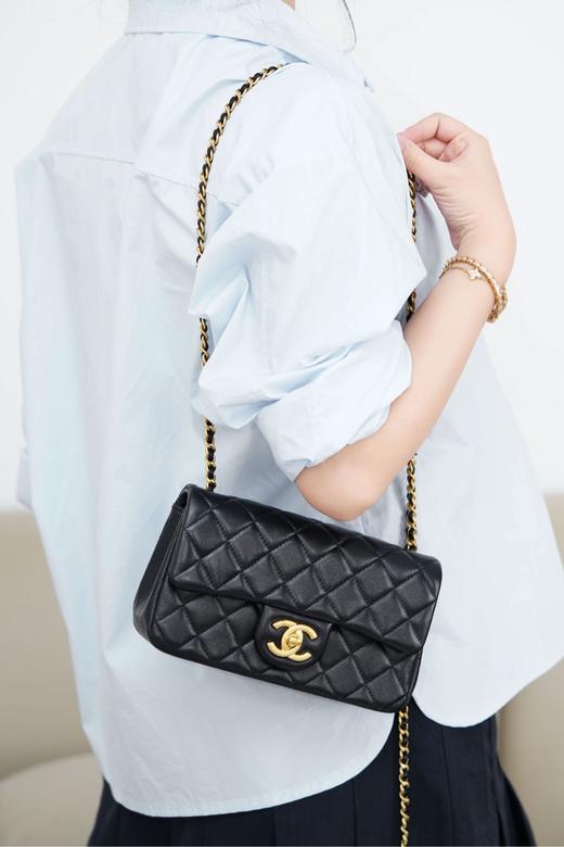 香奈儿 25B 双𝐂链条𝐂𝐅 大𝐦𝐢𝐧𝐢 黑色 𝟐𝟓𝐁系列大爆款🎉（LZ） 商品图9