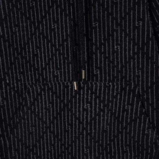 WY1158SDSA男士秋冬新款痞帅男装时尚撞色格纹绒毛抽绳连帽卫衣潮流慵懒 商品图3