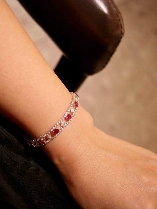 3克拉刻面红宝石手链 商品图5