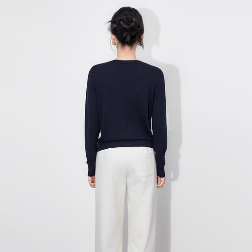 「高货wl」全新升级【铂金会员211/天猫279/差价68】(50126)洛诗琳气质美丽诺羊毛针织上衣2025秋季假两件毛衣开衫 商品图3