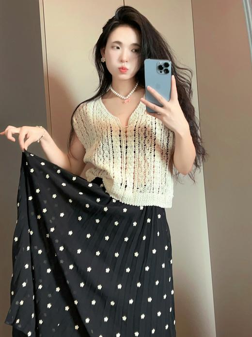 原单立体花朵刺绣小雏菊半身裙 商品图2