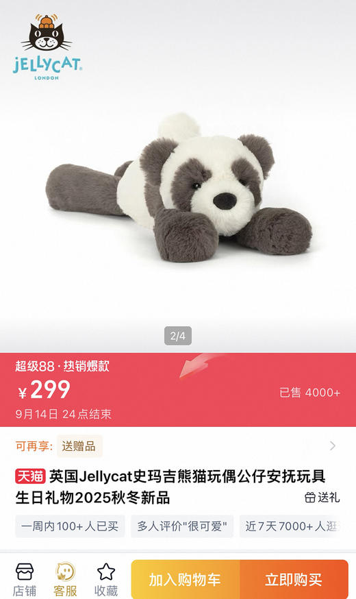 天啦撸~Jellの蕞新一批小可爱，趣味毛绒玩偶大公仔 商品图4