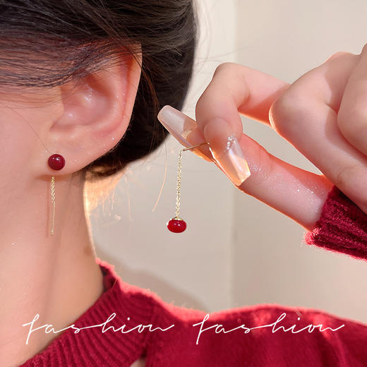 【YW】无忧购39元5件安可拉红高级感耳钉耳环合集（截单后3-5天发货) 商品图13