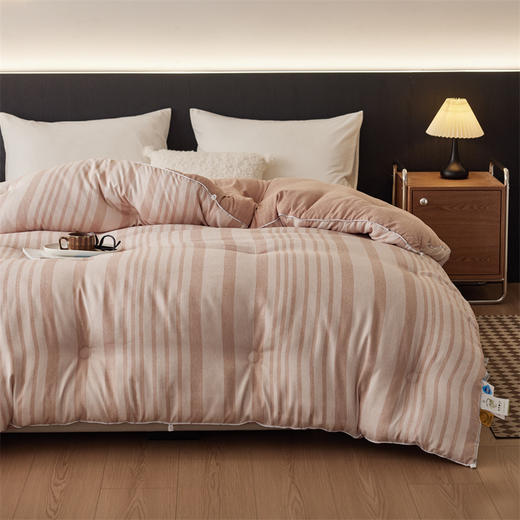 顶柔 日系条纹抗菌纤维被-BX2235 商品图1