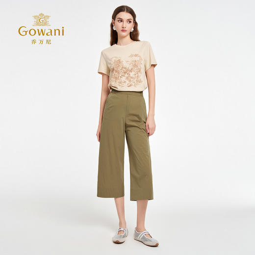 乔万尼新品宽松百搭简约通勤风直筒裤ED2F552 商品图2