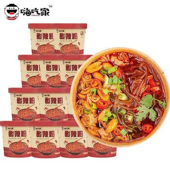 嗨吃家酸辣粉132g*12桶整箱装 红薯粉丝方便食品米粉米线夜宵礼物品盒箱 商品图3