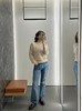 TY406-CELINE赛琳 SS24 纯色高领套头罗纹长袖毛衣 女款 米白色  (PG*MM) 9.10直播款 商品缩略图3
