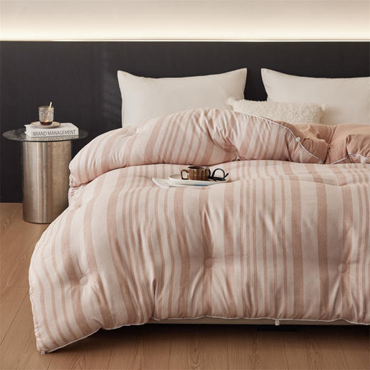 顶柔 日系条纹抗菌纤维被-BX2235 商品图2