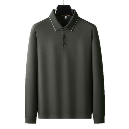 【绵羊毛】【DKP】大依优型大码男装绵羊毛长袖POLO加肥加大码商务休闲翻领长袖T恤 商品图5