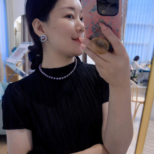 gao端款 奢侈配置的正圆基本无暇 ji强光 紫色爱迪生珍珠项链 罕见浓紫色小珍珠 国货zhi光 家乡一手精选 市面上很少见的精品尖货 有的话也是chao高价 因为都是进最高端柜的配置 见货见品质 商品图7