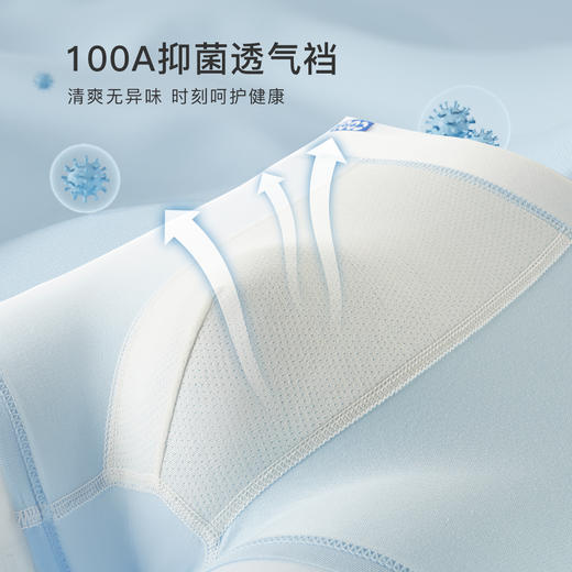 【3条装】100A抑菌棉柔舒适青少年发育期内裤男大码不夹臀1386潮酷内裤 商品图5