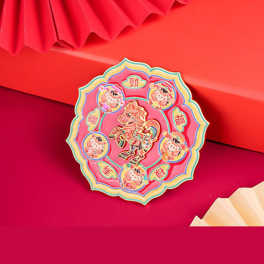 【马年可旋转金属冰箱贴】新年节日文创福字摆件中国风旅游国潮纪念品 商品图0