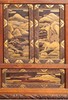 独角鹿西洋古董松木精雕传统山水主题金漆莳绘多宝阁收藏古董柜子 商品缩略图5