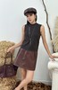 M54033#气质半高领毛织双色背心 商品缩略图1