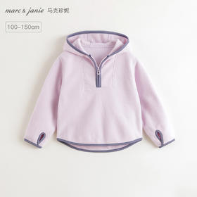 马克珍妮女童加厚摇粒绒连帽卫衣儿童上衣秋冬新款241135/551861