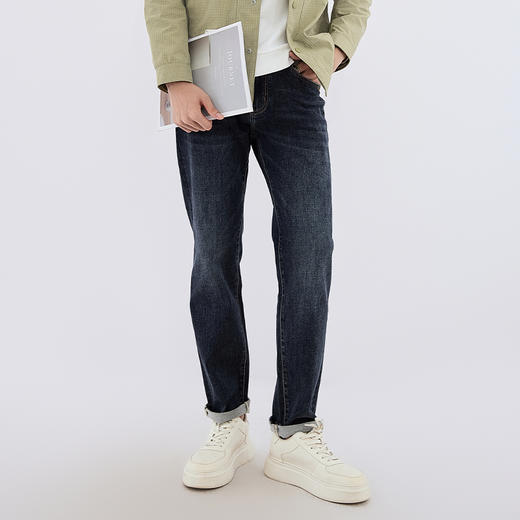 【新品上新】HX 春秋季水洗小直筒牛仔长裤Y201530001101 商品图0