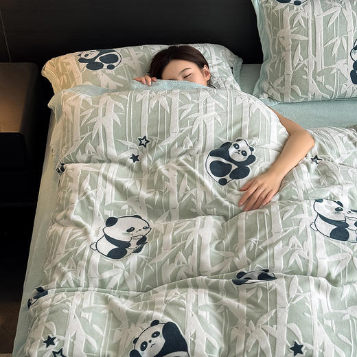 自然醒A类高克重5D立体浮雕宽边牛奶绒被套单件冬季双面珊瑚绒加厚被罩 QJ 商品图7